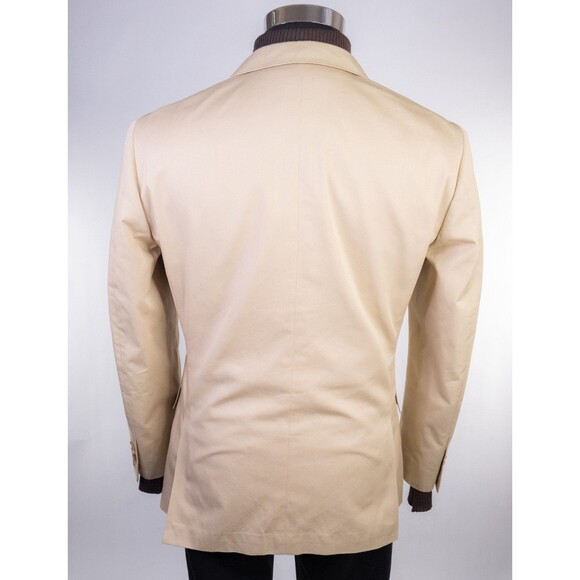 J Crew Blazer Tan Khaki Ludlow Suit Jacket Woven Italy Mens 38S Wool Sport Coat - Picture 8 of 14